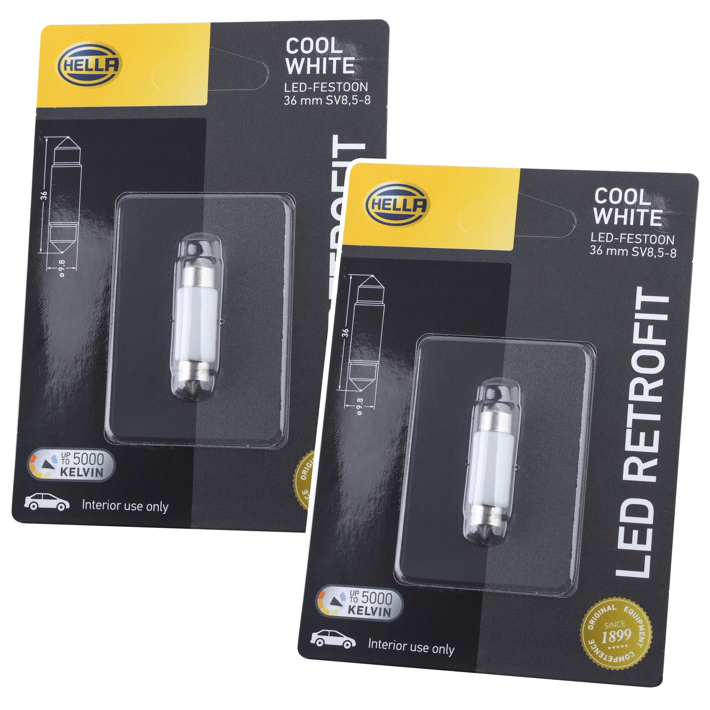 2x Hella 41mm LED Festoon Bulb