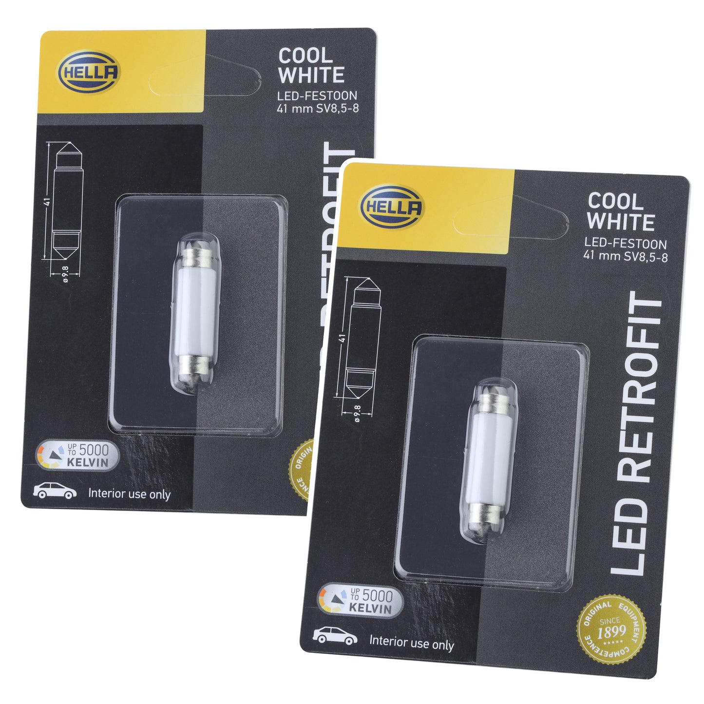 2x Hella 41mm LED Festoon Bulb