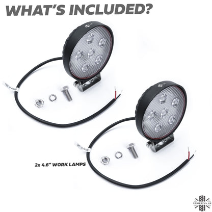 4.6" LED Round Work Light - 2pc
