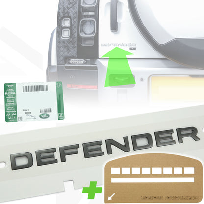 Tailgate Lettering - Silicon Silver - for Land Rover Defender L663