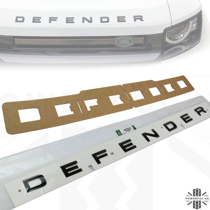 Bonnet Lettering - Narvik Black - for Land Rover Defender L663