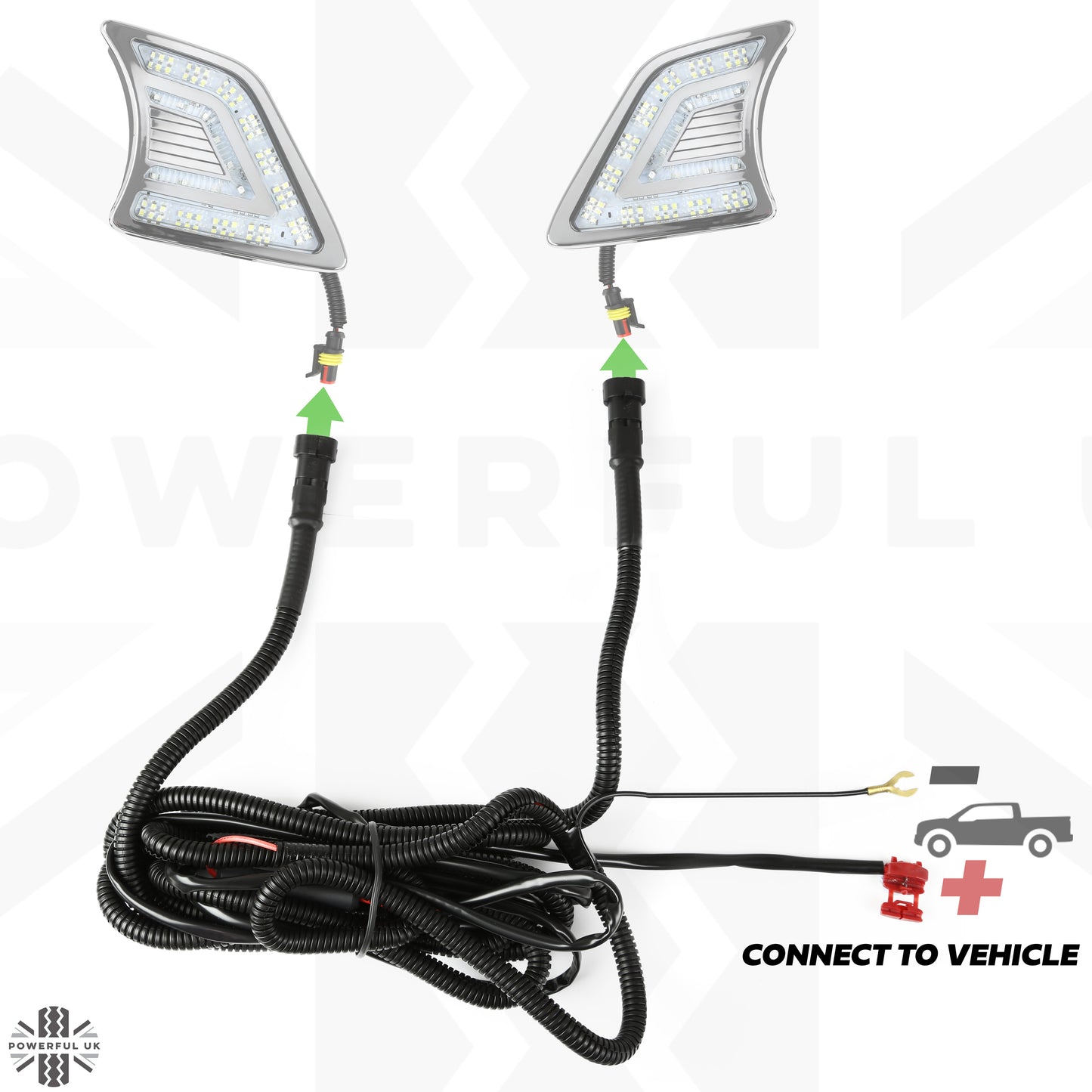 Toyota Hilux Mk7 (2011-15) Front Bumper Vent LED Light Kit