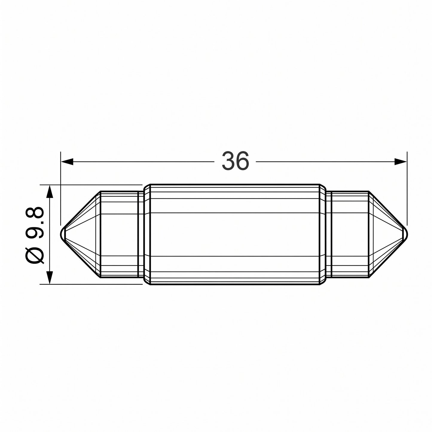 1x Hella 36mm LED Festoon Bulb