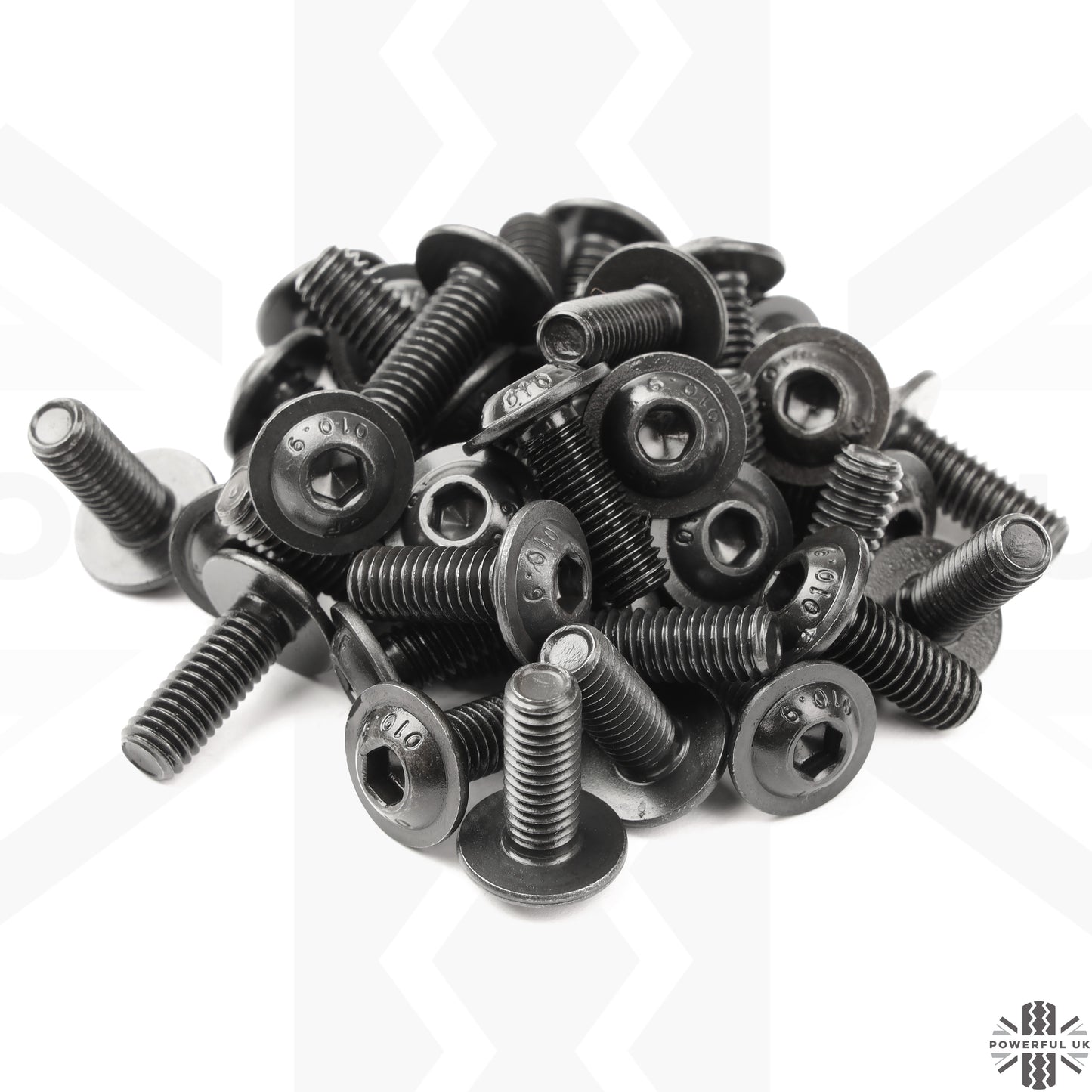 39pc Replacement Door Bolt Kit for Land Rover Defender L663 2 door (90) - Black