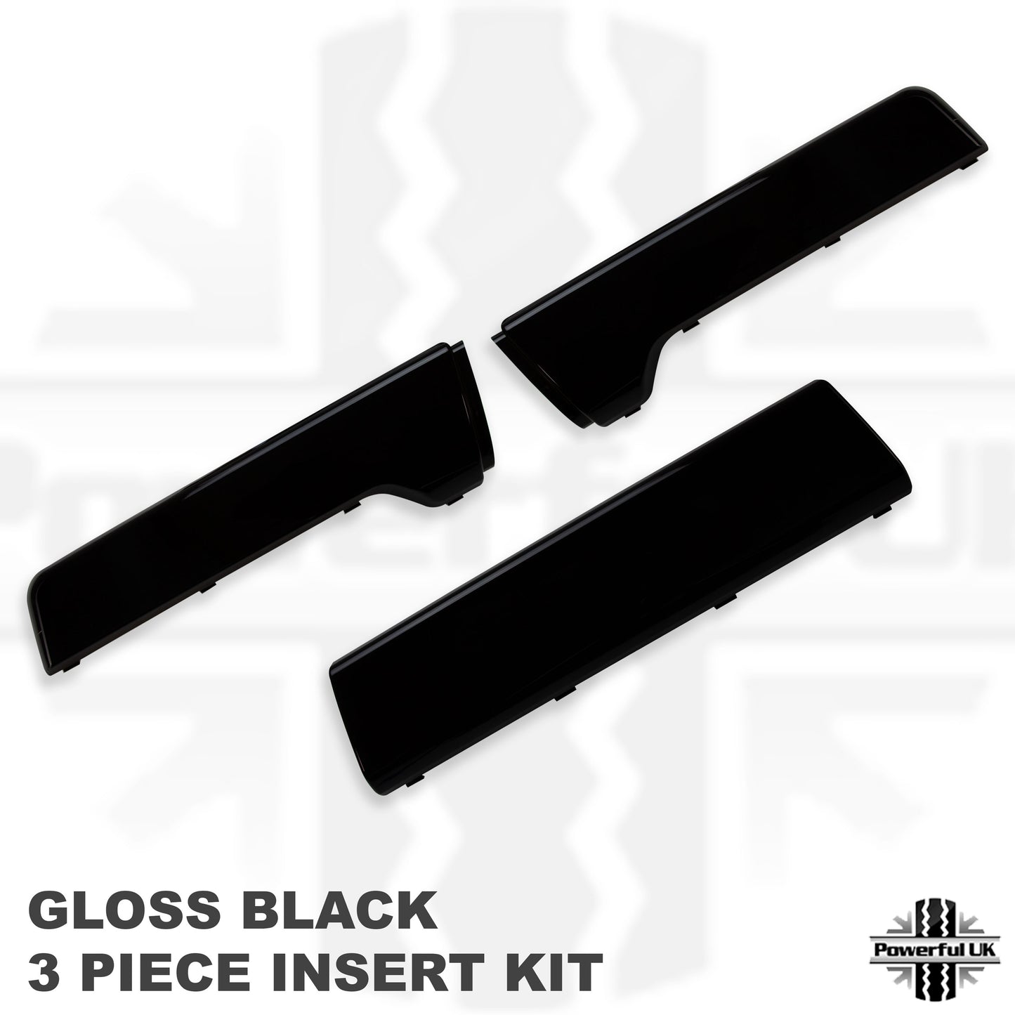 3pc Bumper Inserts for Range Rover Sport Autobiography Rear Bumper - Gloss Black