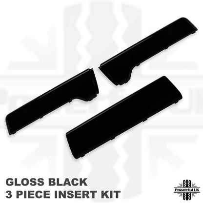 3pc Bumper Inserts for Range Rover Sport Autobiography Rear Bumper - Gloss Black