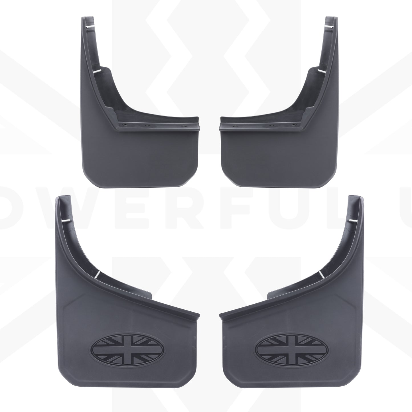 4pc Mudflap Kit with Union Jack for Land Rover Defender L663 (90/110)