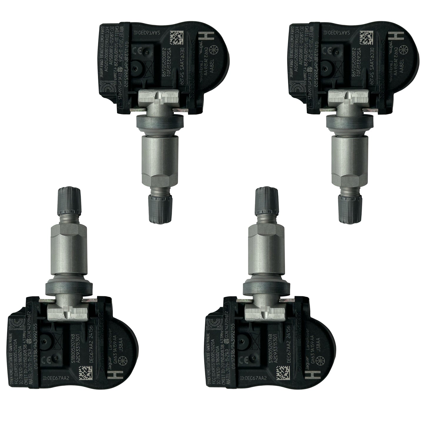 OE Tyre Pressure Monitoring System (TPMS) Sensors x4 for Land Rover Discovery Sport - Early type