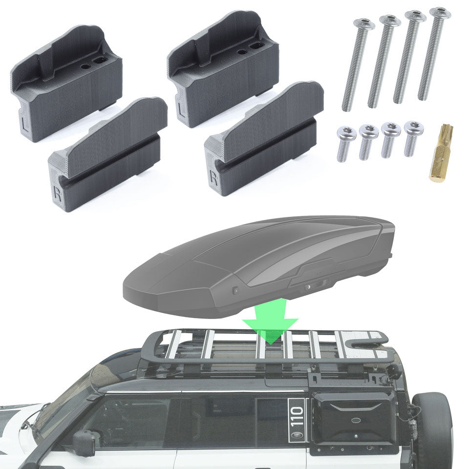 Roof Box Spacer/Fitting Kit for Land Rover Defender L663 Expedition Roof Rack (2020-24 rack)