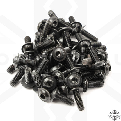 67pc Replacement Door Bolt Kit for Land Rover Defender L663 4 door (110/130) - Black
