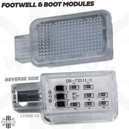 Violet/Purple LED interior Footwell Lamp for Land Rover Discovery 5 (2pc)
