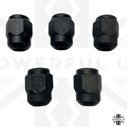5pc Black Wheel Nut kit for Land Rover Freelander 1