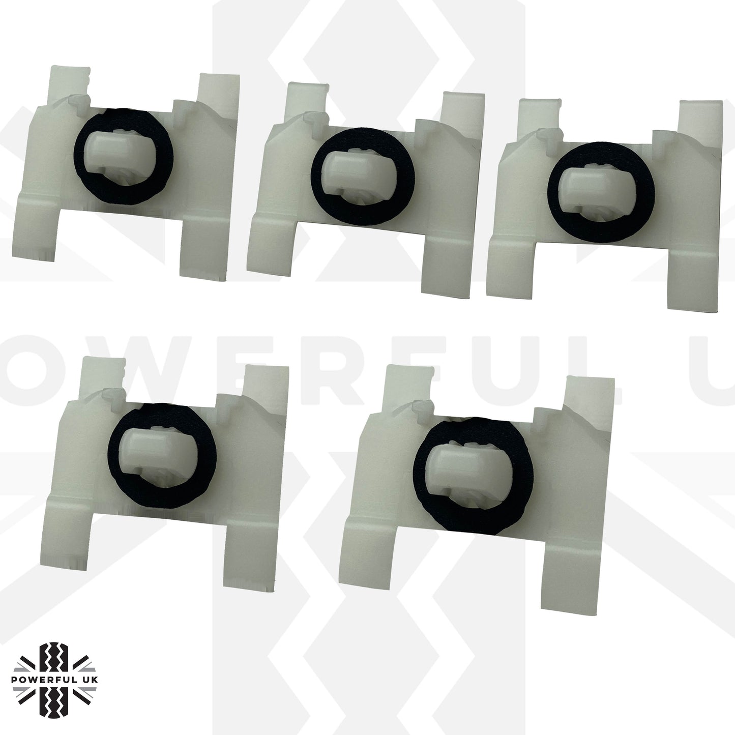 5x Outer Door Moulding Panel Clips for Range Rover L322 (Lower ridge)