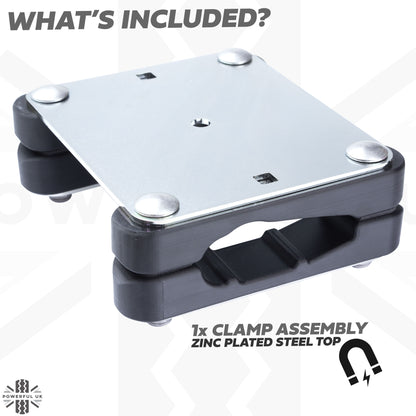 Roof Rack Antenna Mount Kit for the Land Rover Defender L663 - Kit A - Zinc Plated Steel