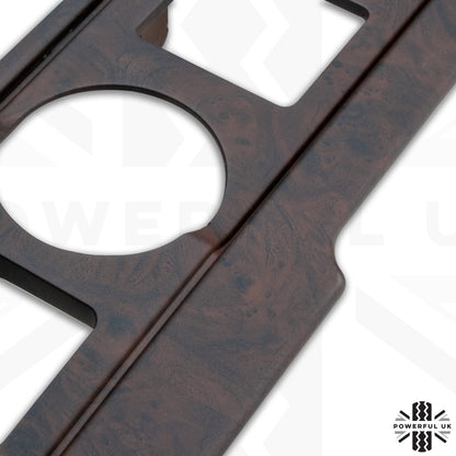 Center Controls Fascia Kit (2pc) for Range Rover L322 - Walnut Effect
