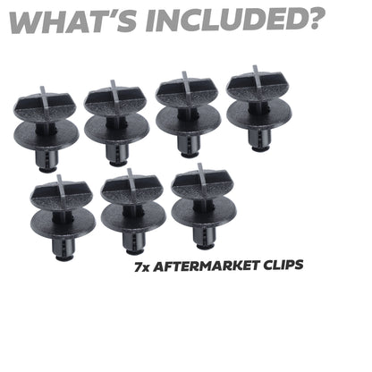 7pc Clips for the Battery Cover on the Range Rover Evoque 2 2019+