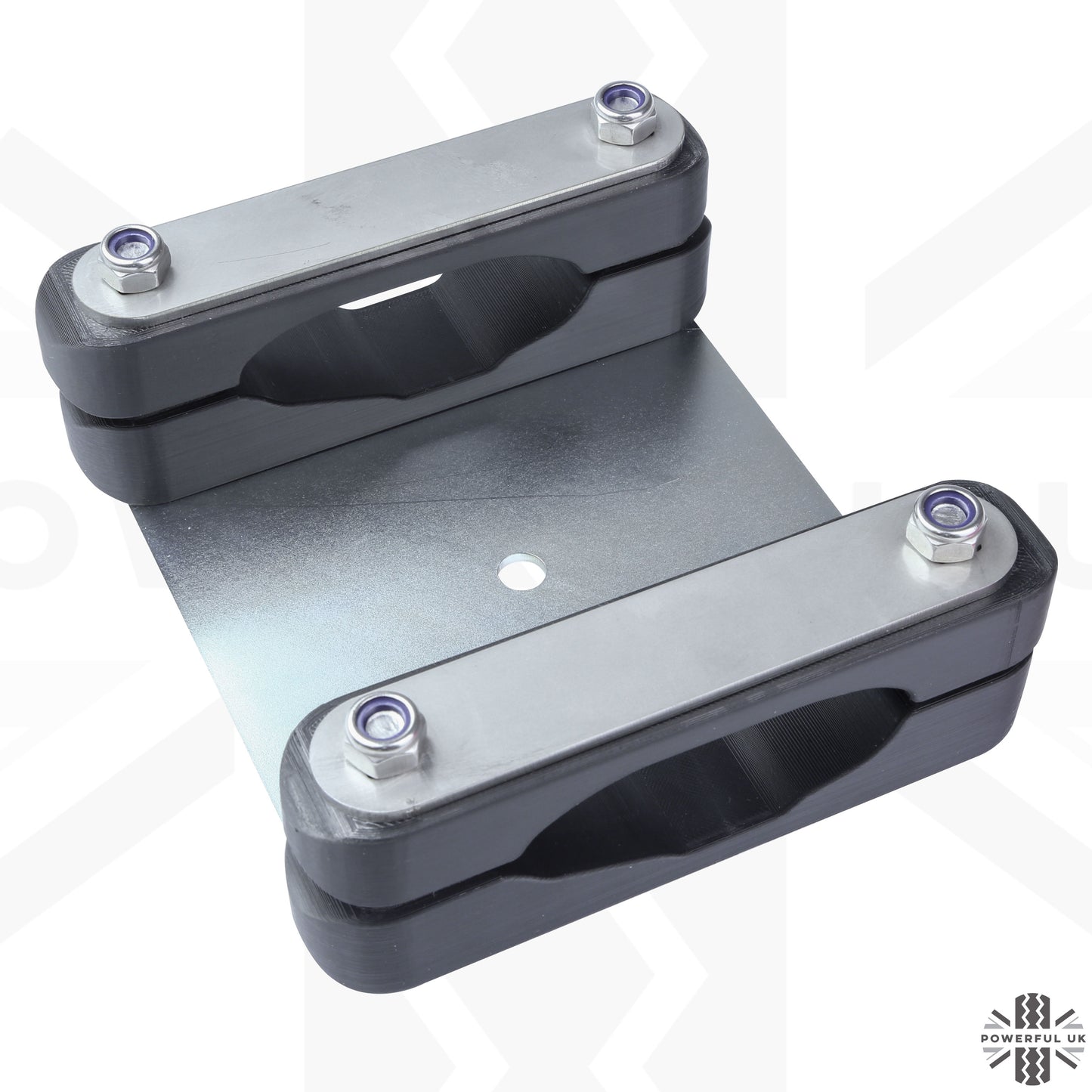 Roof Cross Bar Mount Clamp Kit for the Land Rover Defender L663 - Kit A - Zinc Plated Steel Top