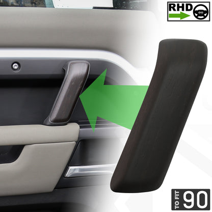 Interior Door Pull Finisher (Genuine) in Dark Oak for Defender L663 90 - RHD