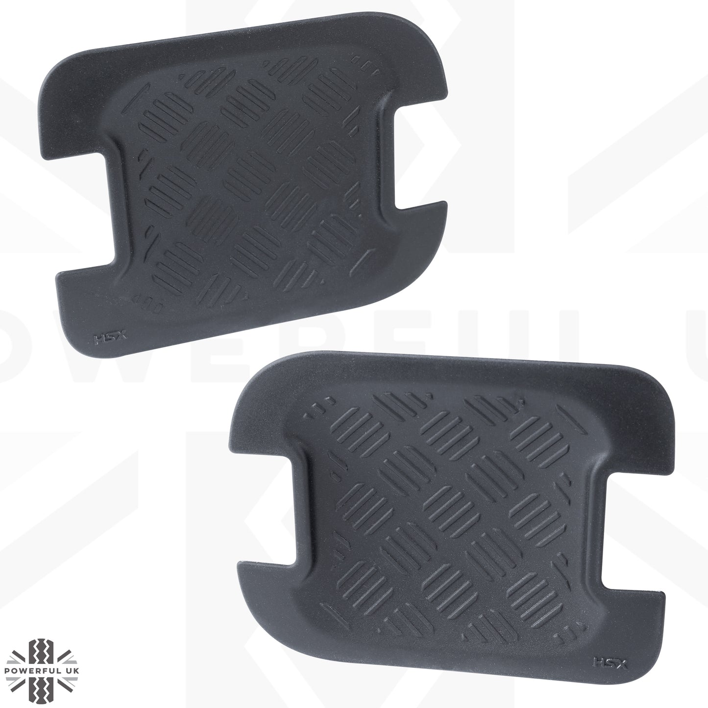 Chequer Plate Door Handle Scuff Plates (2pc) for Land Rover Defender L663 90 (2 door)