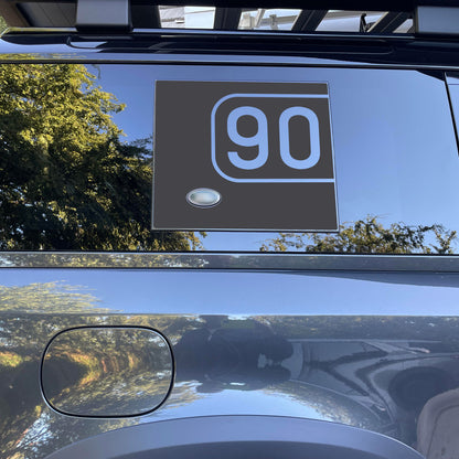 Side Panel Decal Kit - '90 Insert' - Matte Black for Land Rover Defender L663(90)