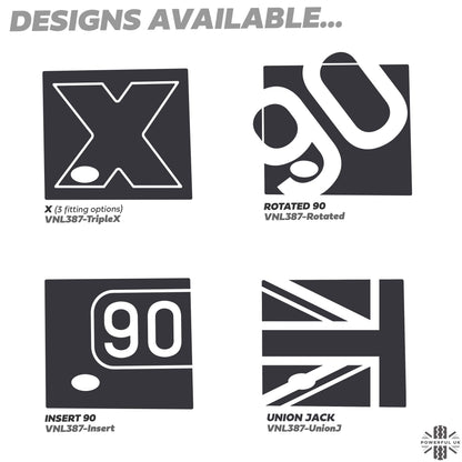 Side Panel Decal Kit - '90 Insert' - Matte Black for Land Rover Defender L663(90)