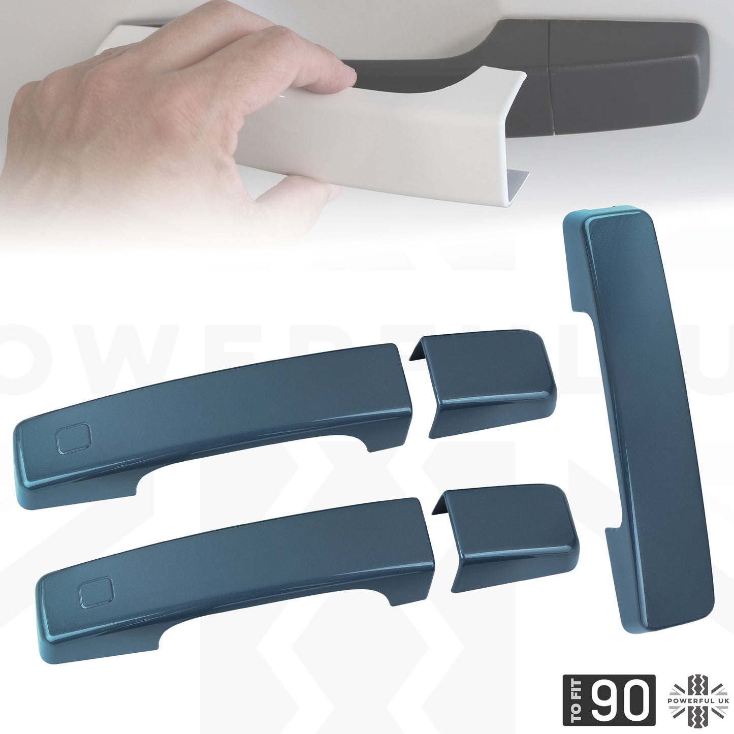 Door & Tailgate Handle Covers - Tasman Blue - for Land Rover Defender L663 (90 model)