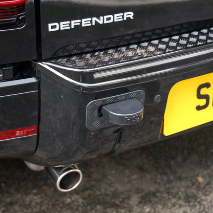 2x Tow Eye Bungs for Land Rover Defender L663 - Smooth Top - Matt Black