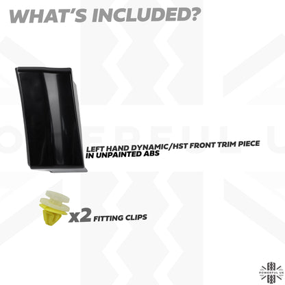 HST/Dynamic Lower Door Moulding in Unpainted ABS - Front Left Small Section - for Land Rover Freelander 2