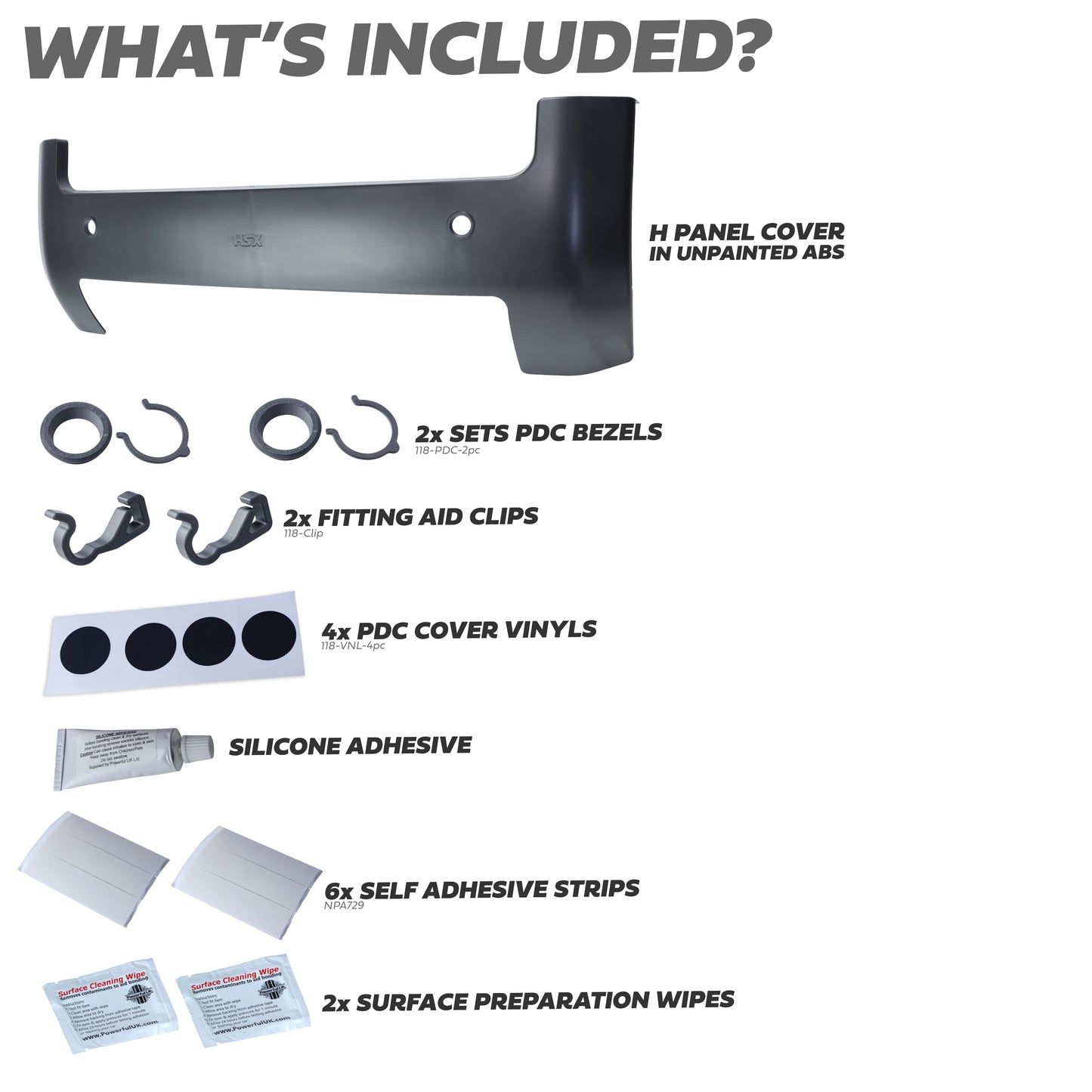 Front Bumper H-Panel Easy-Fit Cover for Land Rover Defender L663 - Unpainted ABS