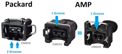 2 Way Electrical AMP Connector with loom - Pair
