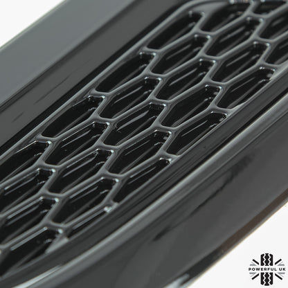 Dummy Bonnet Vents (Flat Type) - Pair- Gloss Black