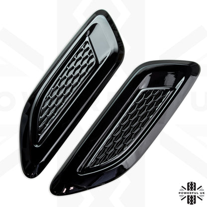 Dummy Bonnet Vents (Flat Type) - Pair- Gloss Black