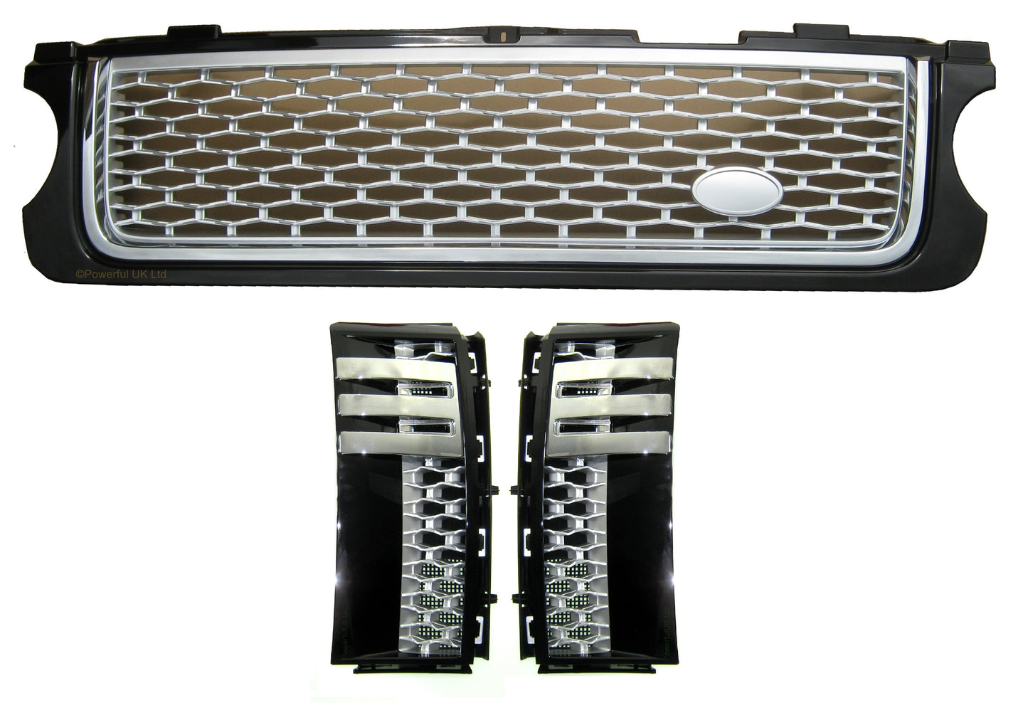 Grille+Vents "Autobiography Style" for Range Rover L322 2010+ - Black/Chome/Silver