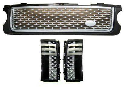 Grille+Vents "Autobiography Style" for Range Rover L322 2010+ - Black/Chome/Silver