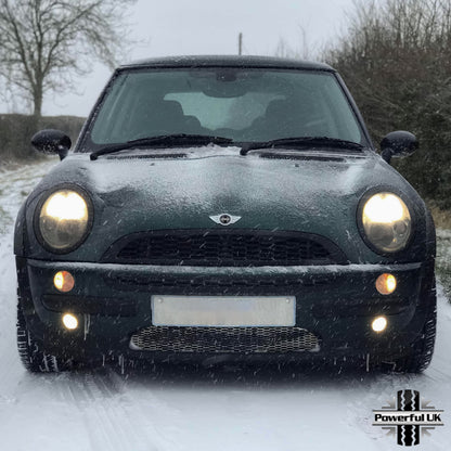 Front Grille Kit 2001-06 - Gloss Black Mesh - for BMW Mini