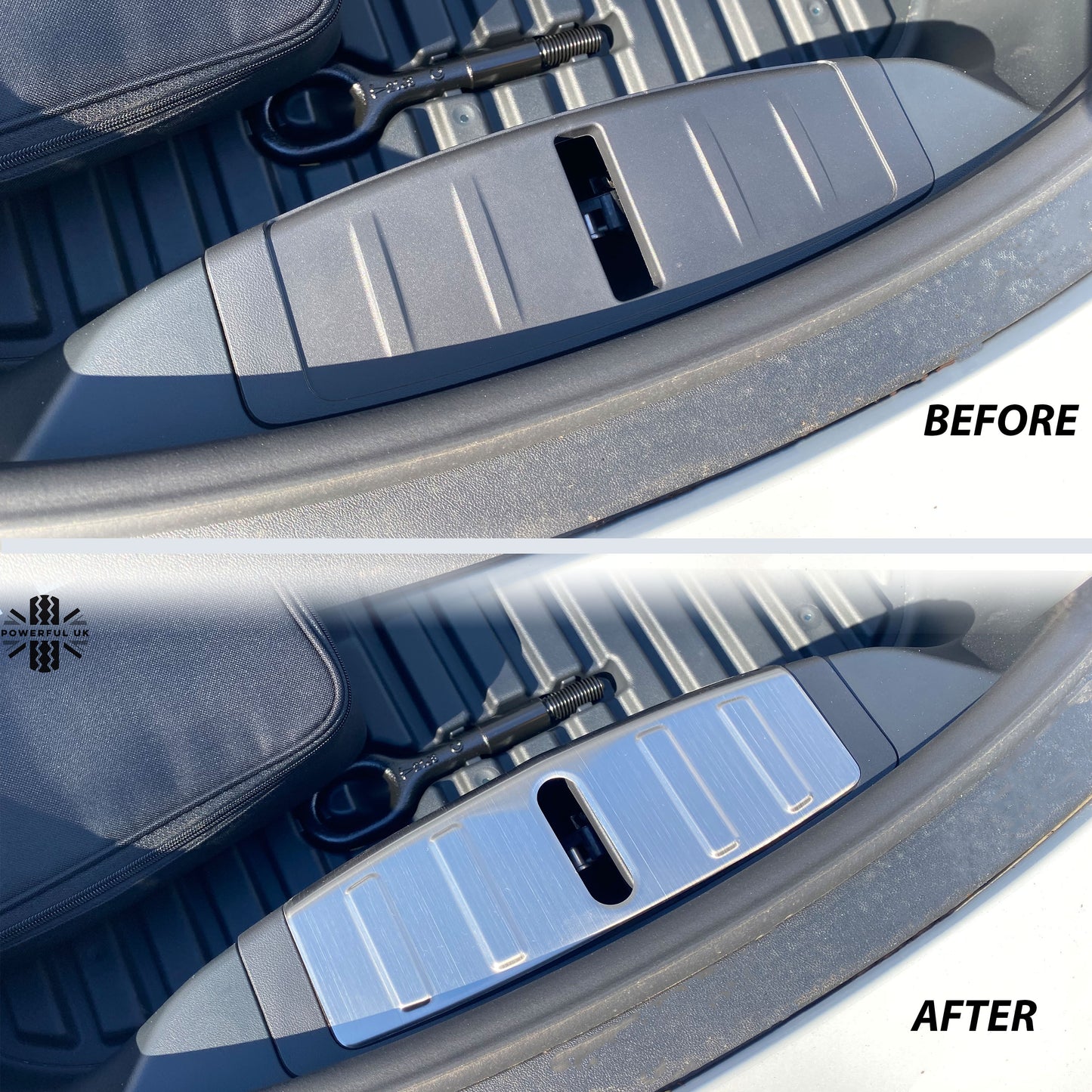 Brushed Stainless Steel Front Trunk Lock Cover for Tesla Model 3