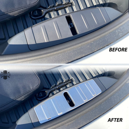 Brushed Stainless Steel Front Trunk Lock Cover for Tesla Model 3