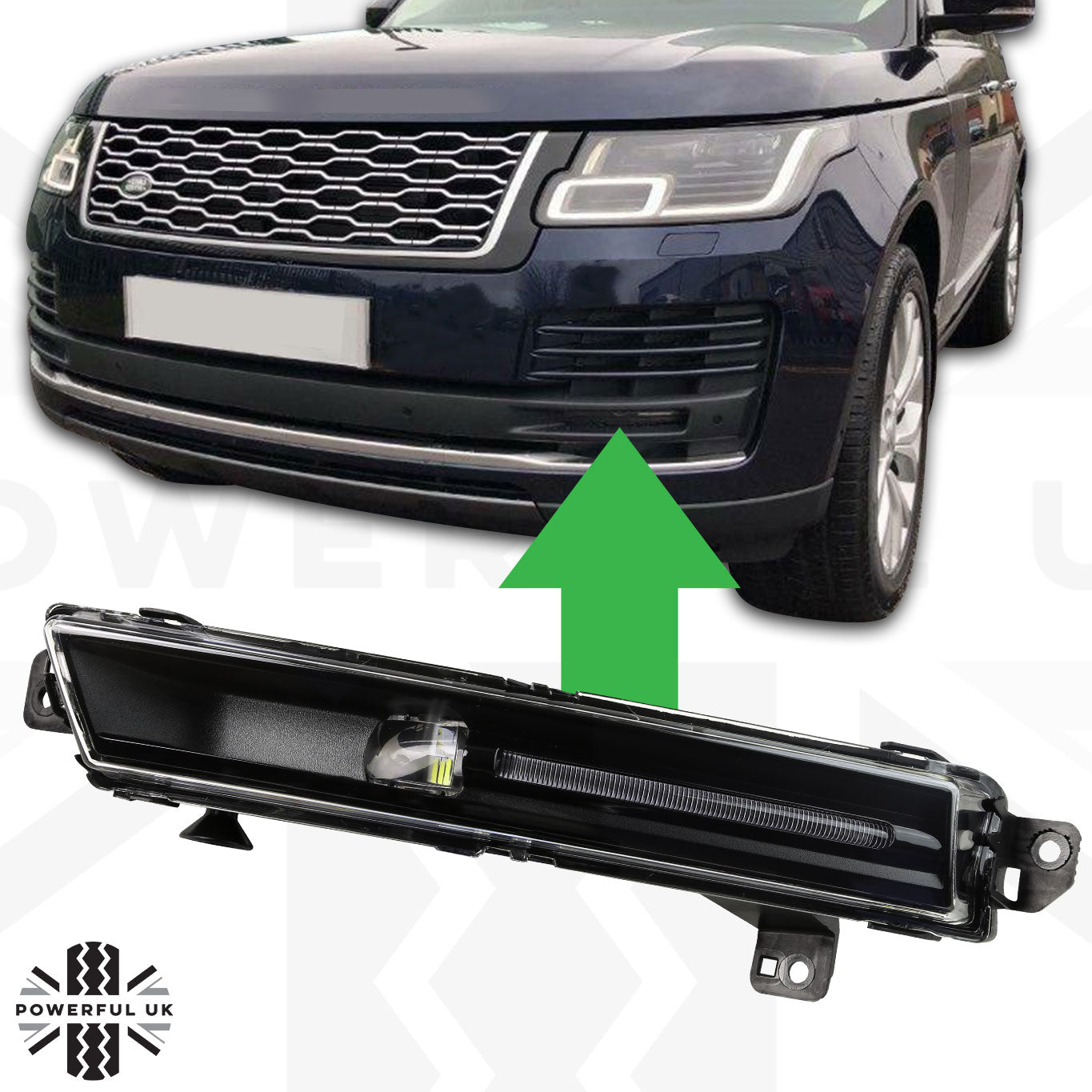 Front LED Fog Light - Black - Range Rover L405 2018 - LH