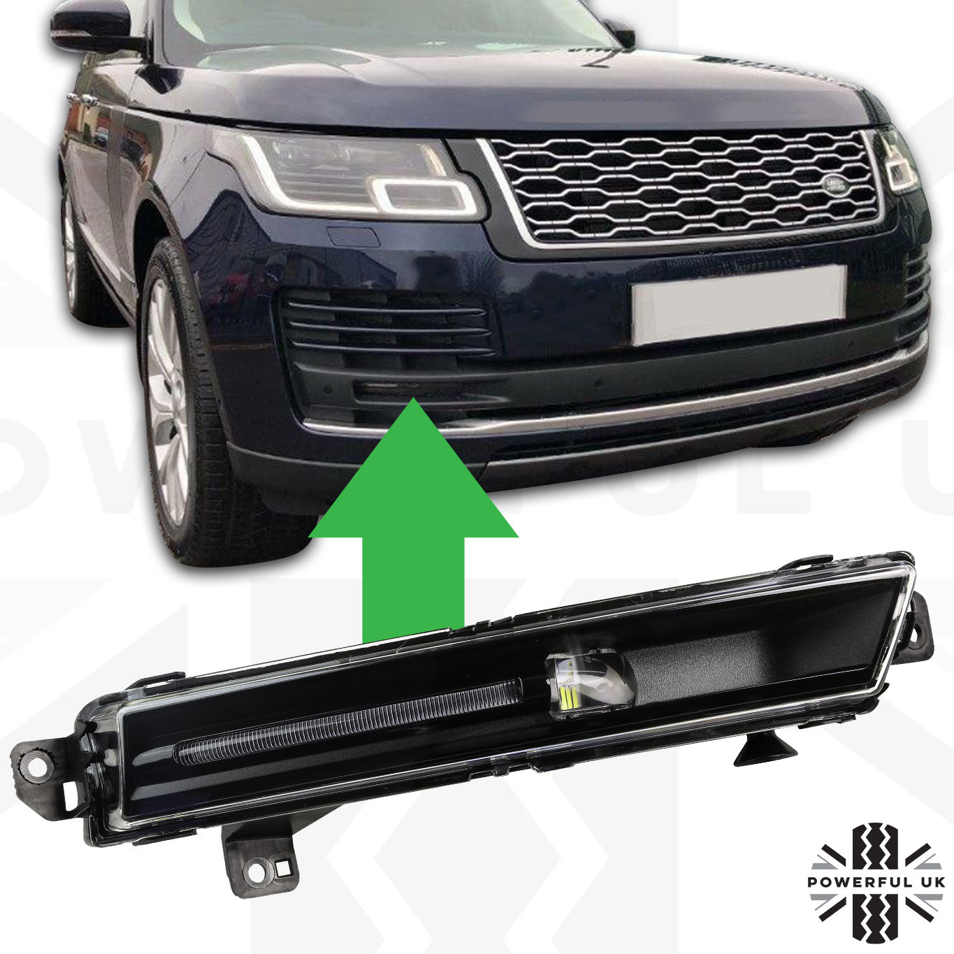 Front LED Fog Light - Black - Range Rover L405 2018 - RH