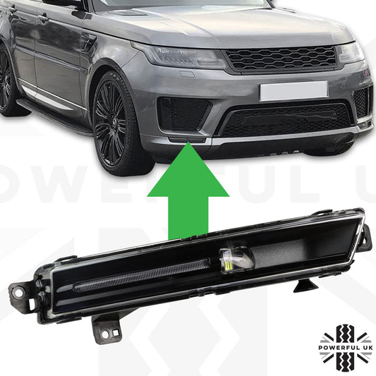 Black Front LED Fog Light for Range Rover Sport 2018 - RH