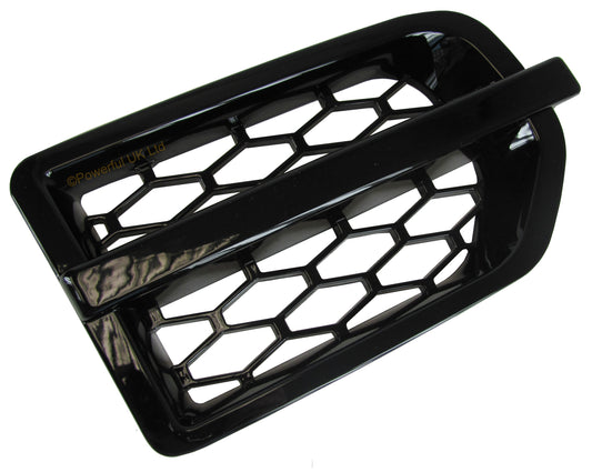 Side Vent Assembly D4 Style - Gloss Black - for Land Rover Discovery 3
