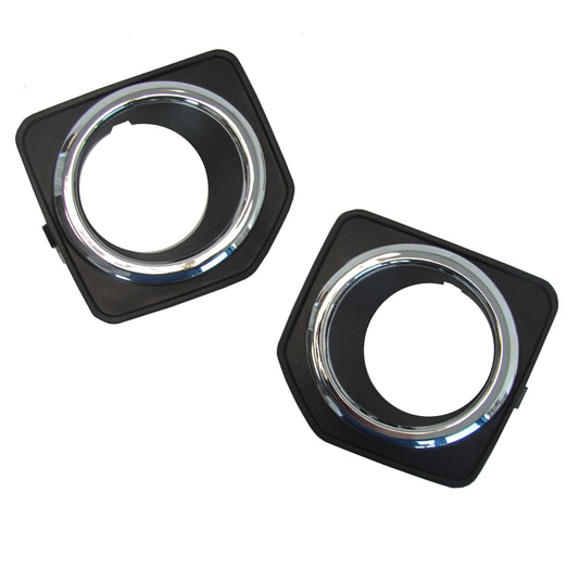 Front Bumper Fog Lamp Covers in Chrome for Land Rover Freelander 2 2012 - PAIR
