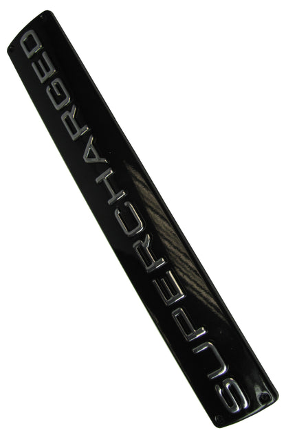SUPERCHARGED Badge - Black & Chrome for Range Rover Sport