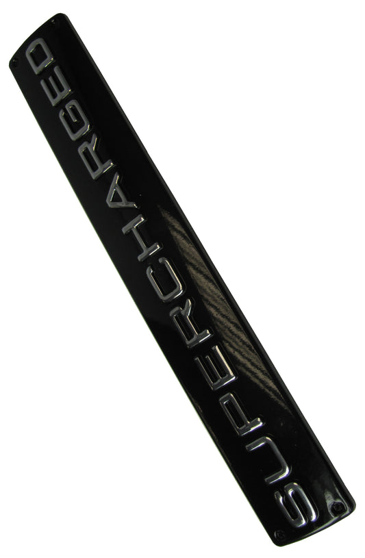 SUPERCHARGED Badge - Black & Chrome for Range Rover Sport