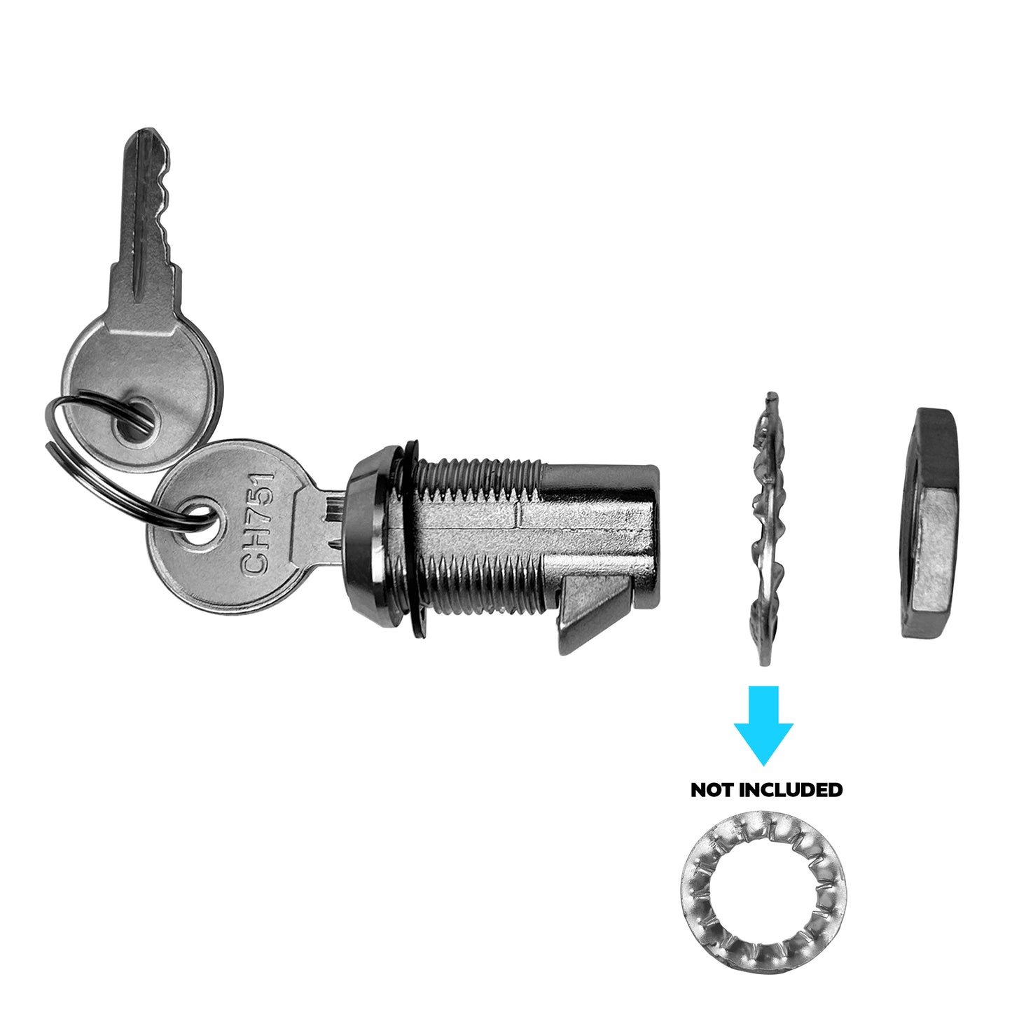 Replacement Lock & Key set for Side Gear Carrier Box on Land Rover Defender L663