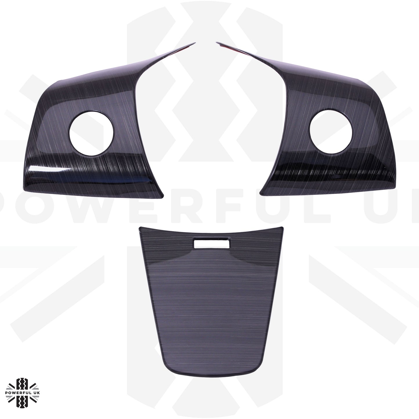 Steering Wheel Column Cover Trims for Tesla Model 3 - Brushed Black