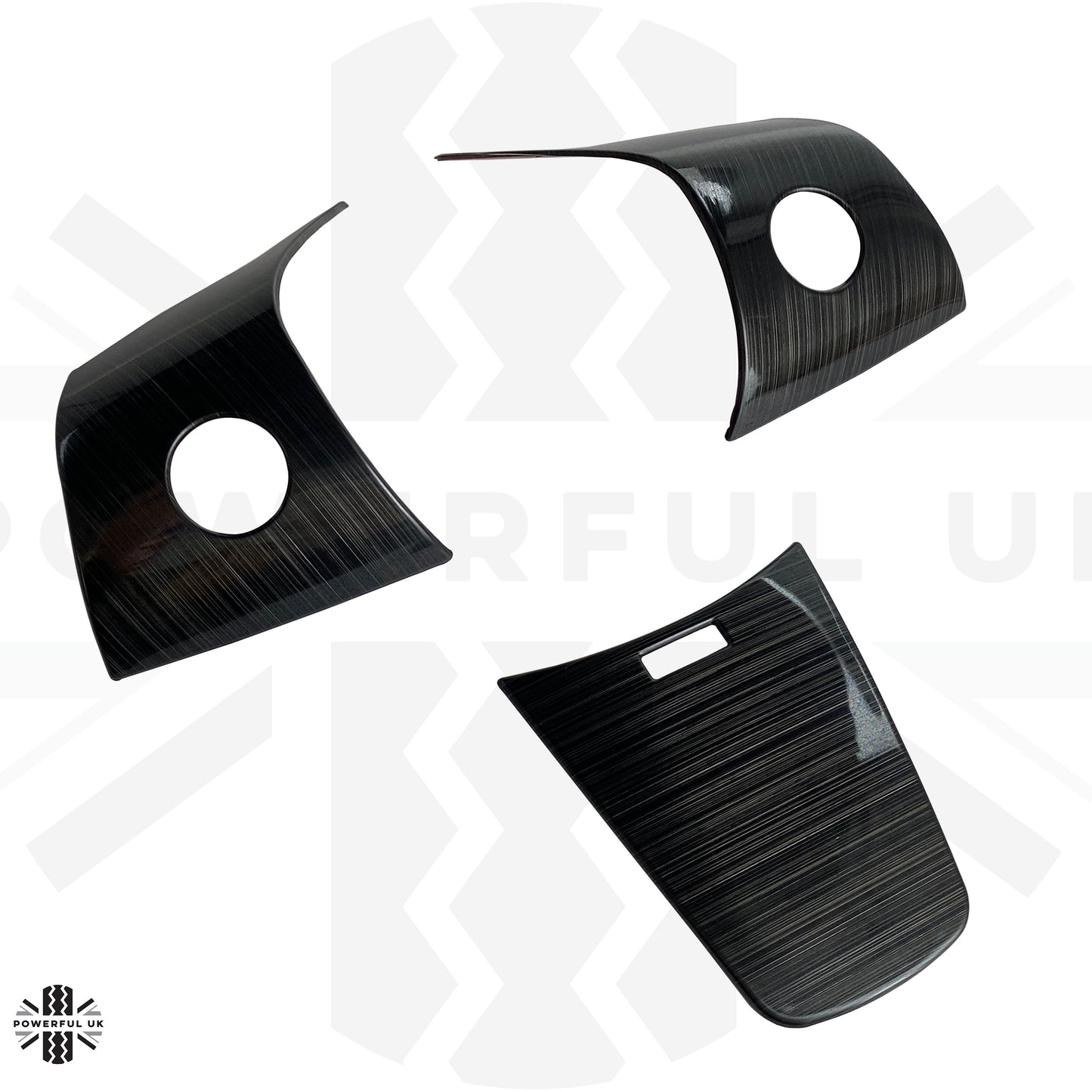 Steering Wheel Column Cover Trims for Tesla Model 3 - Brushed Black