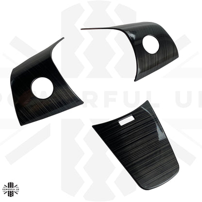 Steering Wheel Column Cover Trims for Tesla Model 3 - Brushed Black