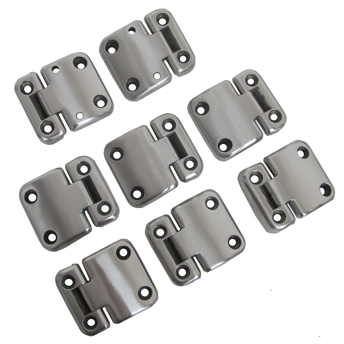 Door Hinge Kit - Brushed Stainless Steel - 4 Door - for Land Rover Defender