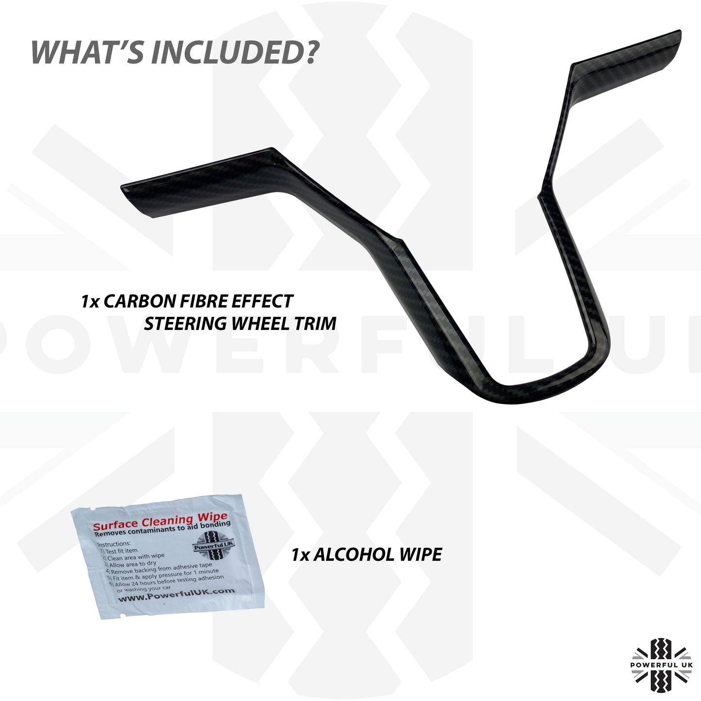 Steering Wheel Cover Trim in Carbon Fibre for Tesla Model 3 2017-20